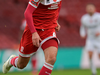 Dan Barlaser of Middlesbrough plays during the Sky Bet Championship match between Middlesbrough and Luton Town at the Riverside Stadium in M...