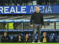 Hansi Flick head coach of Barcelona during the LaLiga match between Real Sociedad and FC Barcelona at Reale Arena on November 10, 2024 in Sa...