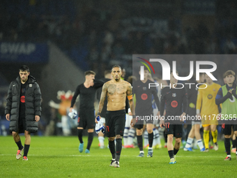 Barcelona's players after lossing the LaLiga match between Real Sociedad and FC Barcelona at Reale Arena on November 10, 2024 in San Sebasti...