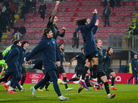 The team of SS Lazio celebrates during the match between AC Monza and SS Lazio, Serie A, at U-Power Stadium in Monza, Italy, on November 10,...