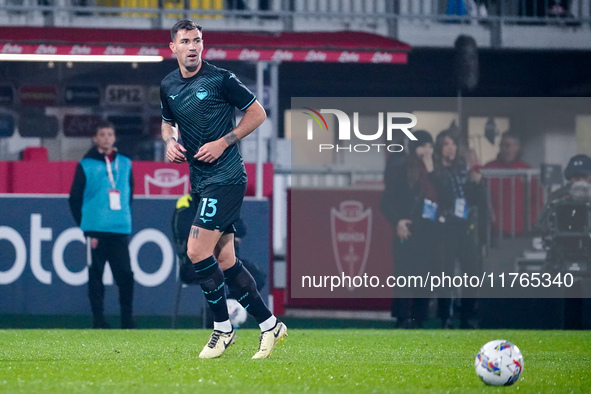 Alessio Romagnoli participates in the match between AC Monza and SS Lazio, Serie A, at U-Power Stadium in Monza, Italy, on November 10, 2024...