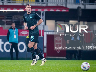 Alessio Romagnoli participates in the match between AC Monza and SS Lazio, Serie A, at U-Power Stadium in Monza, Italy, on November 10, 2024...