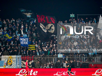 Supporters of SS Lazio during the match between AC Monza and SS Lazio, Serie A, at U-Power Stadium in Monza, Italy, on November 10, 2024. (