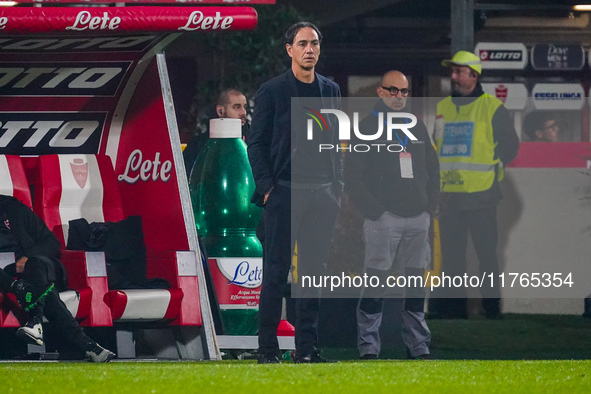 Alessandro Nesta, head coach of AC Monza, is present during the match between AC Monza and SS Lazio in Serie A at U-Power Stadium in Monza,...