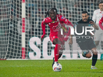 Warren Bondo participates in the match between AC Monza and SS Lazio, Serie A, at U-Power Stadium in Monza, Italy, on November 10, 2024. (