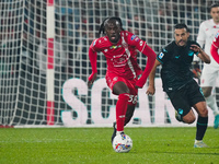 Warren Bondo participates in the match between AC Monza and SS Lazio, Serie A, at U-Power Stadium in Monza, Italy, on November 10, 2024. (