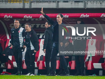 Alessandro Nesta, head coach of AC Monza, is present during the match between AC Monza and SS Lazio in Serie A at U-Power Stadium in Monza,...