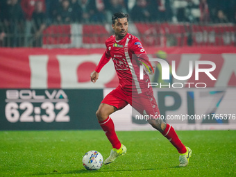 Armando Izzo plays during the match between AC Monza and SS Lazio in Serie A at U-Power Stadium in Monza, Italy, on November 10, 2024. (