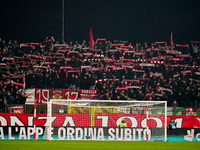 An AC Monza supporter of Curva Davide Pieri attends the match between AC Monza and SS Lazio, Serie A, at U-Power Stadium in Monza, Italy, on...