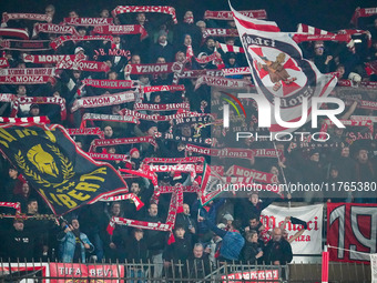 An AC Monza supporter of Curva Davide Pieri attends the match between AC Monza and SS Lazio, Serie A, at U-Power Stadium in Monza, Italy, on...