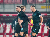 Adam Marusic celebrates during the match between AC Monza and SS Lazio, Serie A, at U-Power Stadium in Monza, Italy, on November 10, 2024. (