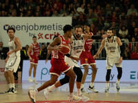 Jaylen Hands of Openjobmetis Varese and Marco Belinelli of Virtus Bologna participate in the LBA Italy Championship match between Openjobmet...