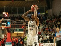 Will Clyburn of Virtus Bologna plays during the LBA Italy Championship match between Openjobmetis Varese and Virtus Bologna in Varese, Italy...