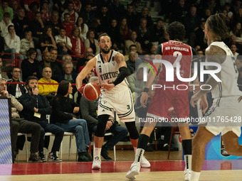 Marco Belinelli of Virtus Bologna plays during the LBA Italy Championship match between Openjobmetis Varese and Virtus Bologna in Varese, It...