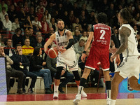 Marco Belinelli of Virtus Bologna plays during the LBA Italy Championship match between Openjobmetis Varese and Virtus Bologna in Varese, It...