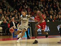 Daniel Hackett of Virtus Bologna participates in the LBA Italy Championship match between Openjobmetis Varese and Virtus Bologna in Varese,...