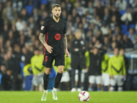 Inigo Martinez centre-back of Barcelona and Spain during the LaLiga match between Real Sociedad and FC Barcelona at Reale Arena on November...