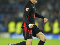 Pau Victor centre-forward of Barcelona and Spain in action during the LaLiga match between Real Sociedad and FC Barcelona at Reale Arena on...