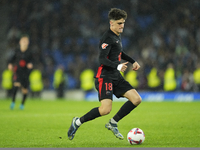 Pau Victor centre-forward of Barcelona and Spain in action during the LaLiga match between Real Sociedad and FC Barcelona at Reale Arena on...