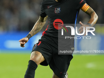 Raphinha right winger of Barcelona and Brazil during the LaLiga match between Real Sociedad and FC Barcelona at Reale Arena on November 10,...