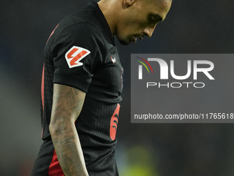 Raphinha right winger of Barcelona and Brazil during the LaLiga match between Real Sociedad and FC Barcelona at Reale Arena on November 10,...