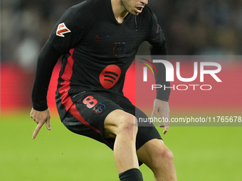 Pedri central midfield of Barcelona and Spain during the LaLiga match between Real Sociedad and FC Barcelona at Reale Arena on November 10,...