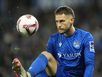 Alex Remiro goalkeeper of Real Sociedad and Spain during the LaLiga match between Real Sociedad and FC Barcelona at Reale Arena on November...