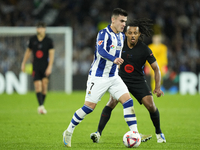 Ander Barrenetxea left winger of Real Sociedad and Spain during the LaLiga match between Real Sociedad and FC Barcelona at Reale Arena on No...