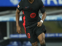 Ansu Fati left winger of Barcelona and Spain during the LaLiga match between Real Sociedad and FC Barcelona at Reale Arena on November 10, 2...