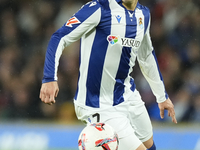 Ander Barrenetxea left winger of Real Sociedad and Spain during the LaLiga match between Real Sociedad and FC Barcelona at Reale Arena on No...