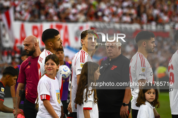 Facundo Colidio of River Plate looks on during a Liga Profesional 2024 match between River Plate and Barracas Central at Estadio Antonio V....