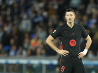 Robert Lewandowski centre-forward of Barcelona and Poland during the LaLiga match between Real Sociedad and FC Barcelona at Reale Arena on N...