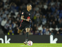 Raphinha right winger of Barcelona and Brazil during the LaLiga match between Real Sociedad and FC Barcelona at Reale Arena on November 10,...