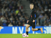 Fermin Lopez central midfield of Barcelona and Spain during the LaLiga match between Real Sociedad and FC Barcelona at Reale Arena on Novemb...