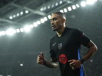 Raphinha right winger of Barcelona and Brazil during the LaLiga match between Real Sociedad and FC Barcelona at Reale Arena on November 10,...