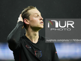 Frenkie de Jong central midfield of Barcelona and Netherlands during the LaLiga match between Real Sociedad and FC Barcelona at Reale Arena...