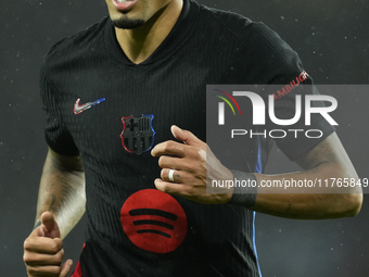 Raphinha right winger of Barcelona and Brazil during the LaLiga match between Real Sociedad and FC Barcelona at Reale Arena on November 10,...