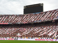 Fans of River Plate gather before the match between River Plate and Barracas Central at Estadio Mas Monumental, on November 9. (