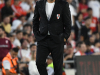 Marcelo Gallardo, head coach of River Plate, is present during the match between River Plate and Barracas Central at Estadio Mas Monumental,...