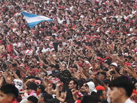 Fans of River Plate gather before the match between River Plate and Barracas Central at Estadio Mas Monumental, on November 9. (