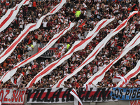 Fans of River Plate gather before the match between River Plate and Barracas Central at Estadio Mas Monumental, on November 9. (