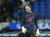 Wojciech Szczesny goalkeeper of Barcelona and Poland during the warm-up before the LaLiga match between Real Sociedad and FC Barcelona at Re...