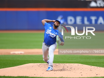 Los Tigres del Licey starting pitcher Lisalverto Bonilla #66 throws during the first inning of a baseball game against Las Aguilas Cibaenas...