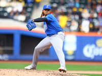 Los Tigres del Licey pitcher Felix Cepeda #79 throws during the sixth inning of a baseball game against Las Aguilas Cibaenas at Citi Field i...