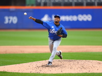 Los Tigres del Licey pitcher Carlos Contreras #69 throws during the third inning of a baseball game against Las Aguilas Cibaenas at Citi Fie...