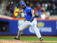 Los Tigres del Licey pitcher Jean Carlos Mejia #40 throws during the ninth inning of a baseball game against Las Aguilas Cibaenas at Citi Fi...