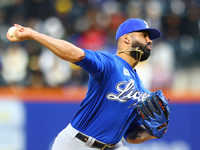 Los Tigres del Licey pitcher Jean Carlos Mejia #40 throws during the ninth inning of a baseball game against Las Aguilas Cibaenas at Citi Fi...