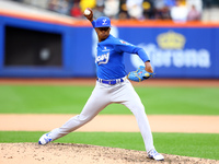 Los Tigres del Licey pitcher Misael Tamarez #67 throws during the seventh inning of a baseball game against Las Aguilas Cibaenas at Citi Fie...