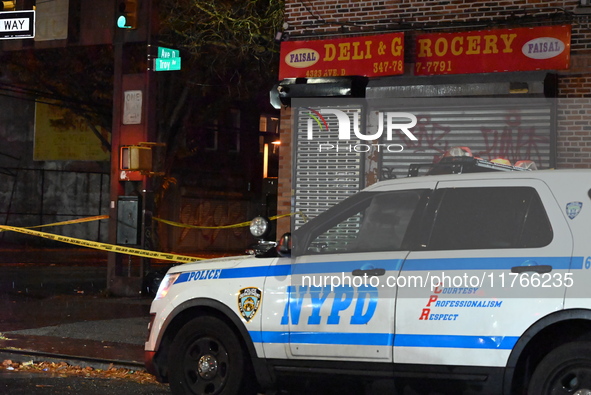 A 16-year-old boy is shot in the East Flatbush section of Brooklyn, New York, United States, on November 11, 2024. On Monday morning at appr...