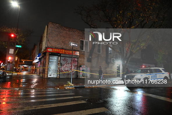 A 16-year-old boy is shot in the East Flatbush section of Brooklyn, New York, United States, on November 11, 2024. On Monday morning at appr...